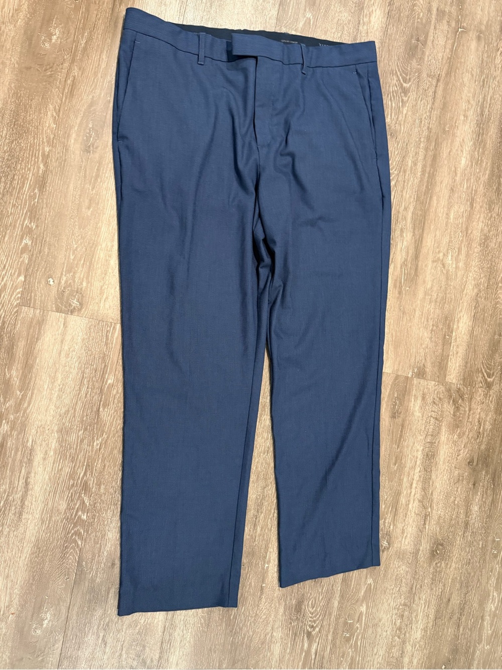 Perry Ellis Men's Navy Dress Pants - Straight Tailored Cut